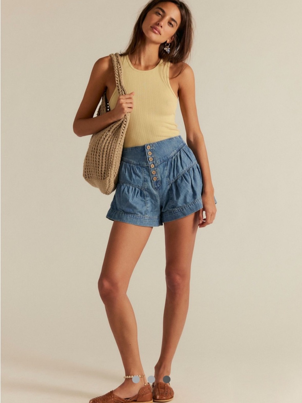 Free People Fleur Denim Shorts